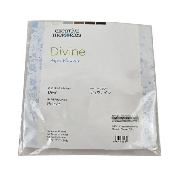 Creative Memories Diving Set Roibbons Paper Flowers Epoxy Stickers Scrapbook - Picture 5 of 12